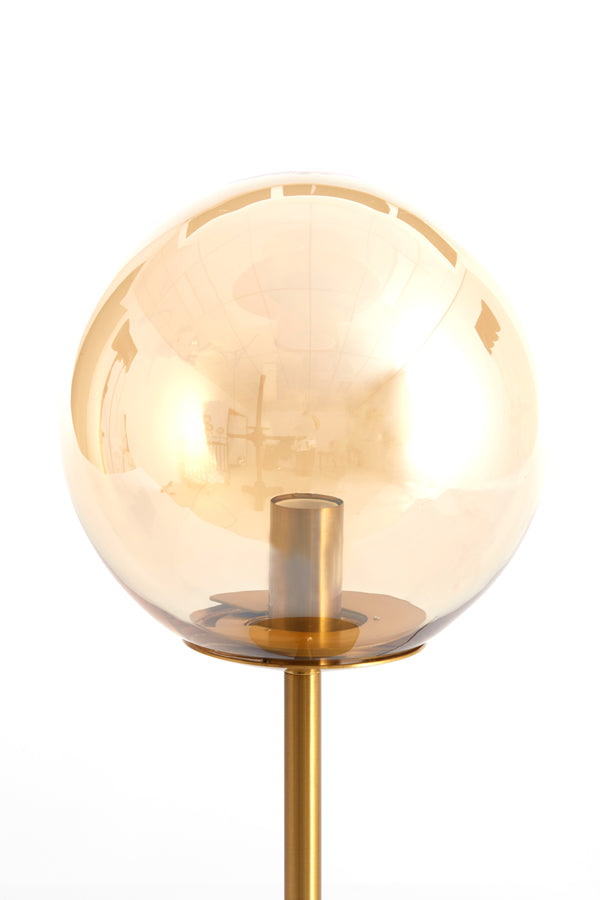 Tafellamp Medina Glass amber+gold