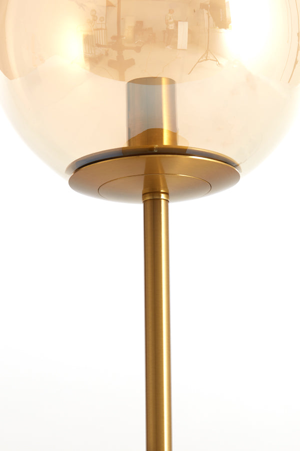 Tafellamp Medina Glass amber+gold