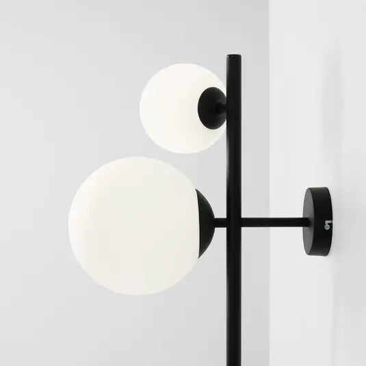 Wandlamp Dione, 3-lamps, zwart