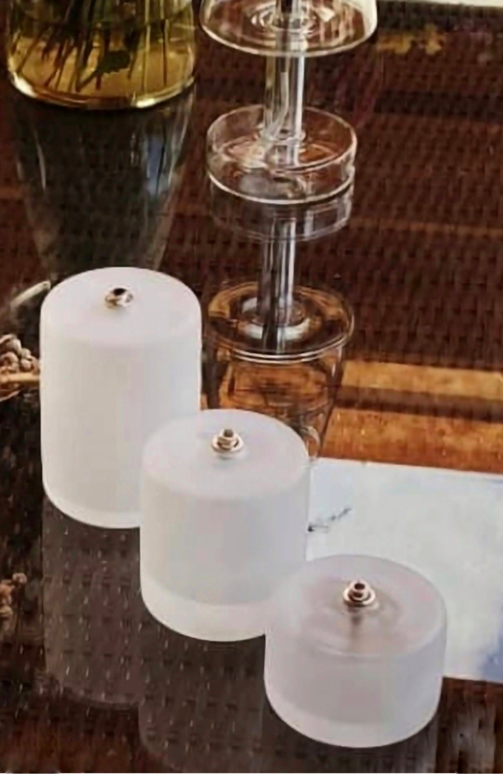 Olielamp Cilinder Frosted