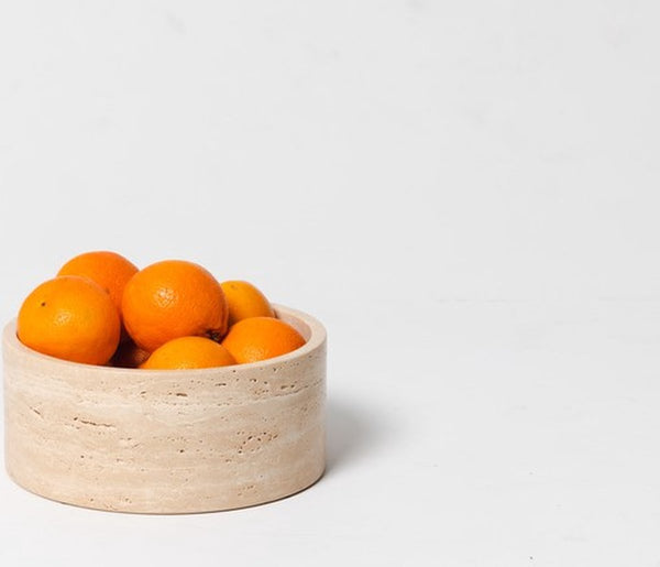 Travertine Fruitschaal rond