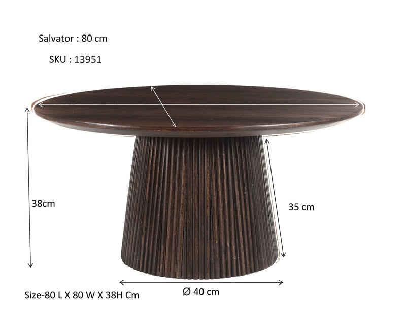 Salontafel Salvator Walnut Round