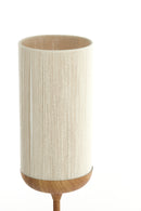 Vloerlamp Wood Dania print nat+rope cream