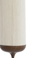 Vloer lamp Ø23x159 cm DANIA wood print d brown+rope cream