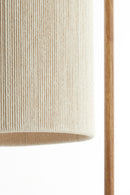 Vloerlamp Donio wood print natural+rope cream