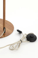 Vloerlamp Donio wood print natural+rope cream