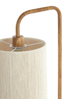 Vloerlamp Donio wood print natural+rope cream