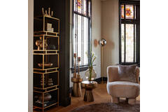 Vloerlamp Medina Glass smoke+gold