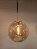 Hanglamp Medina 3 L Glass amber+gold