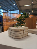 Travertine onderzetters Set van 4