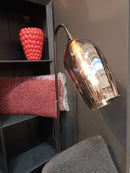 Floorlamp Lukaro Glass smoke+matt black