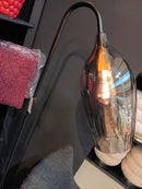 Floorlamp Lukaro Glass smoke+matt black