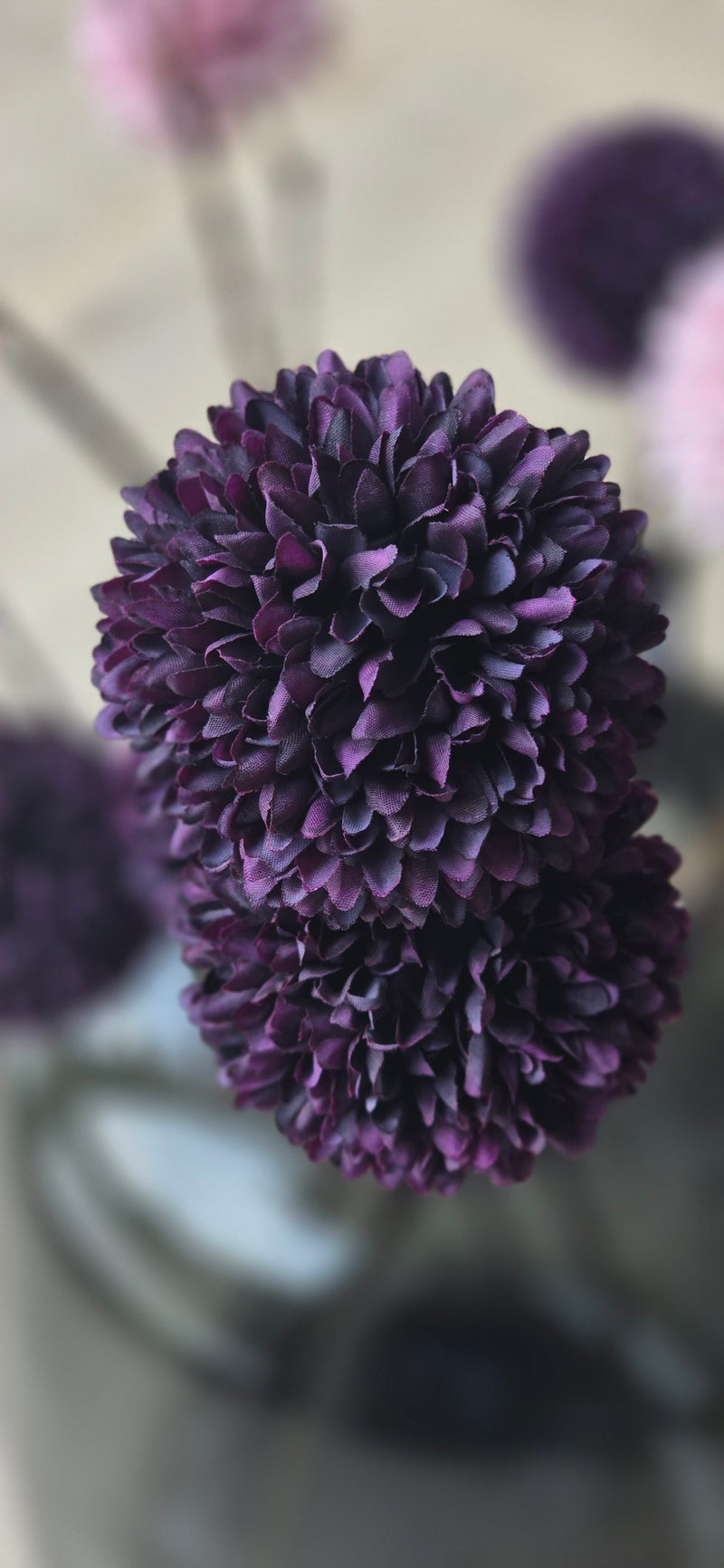 Kunstbloem Pom Pom Purple