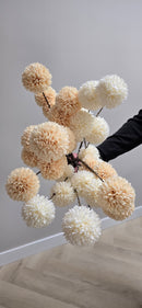 Kunstbloem Pom Pom Cream