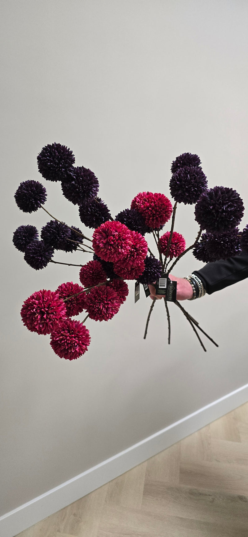 Kunstbloem Pom Pom Burgundy