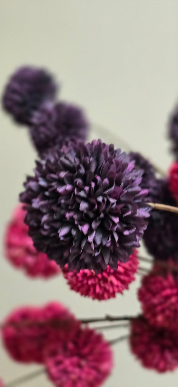 Kunstbloem Pom Pom Purple