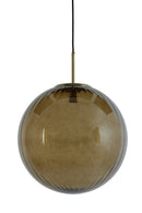 Hanglamp Magdala glas bruin+goud