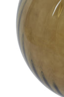 Hanglamp Magdala glas bruin+goud