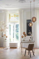 Hanglamp Magdala glas bruin+goud