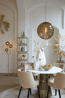 Hanglamp Magdala glas bruin+goud
