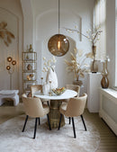 Hanglamp Magdala glas bruin+goud