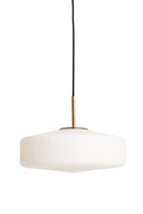 Hanglamp Pleat Glas mat wit+goud