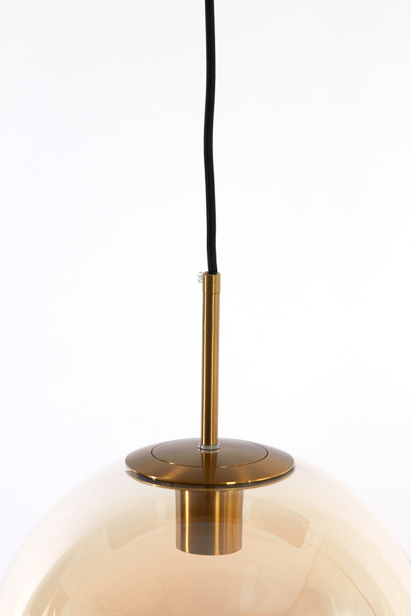 Hanglamp Medina 3 L Glass amber+gold