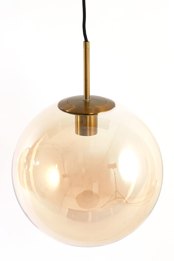 Hanglamp Medina 3 L Glass amber+gold