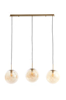 Hanglamp Medina 3 L Glass amber+gold