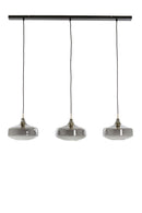 Hanglamp 3L Solna Antique bronze+Smoked glass