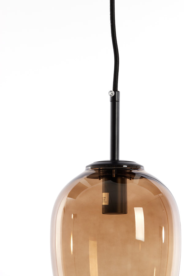 Hanglamp 5L Mezza Glass brown