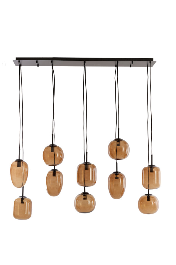 Hanglamp 10L Mezza Glass brown