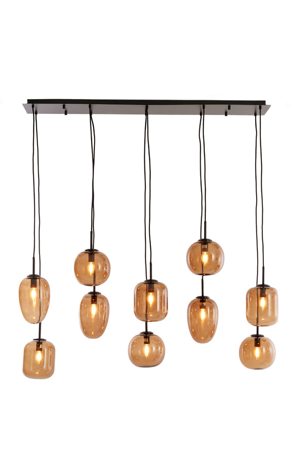 Hanglamp 10L Mezza Glass brown