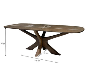 Diningtable Brix Montreaux Brown