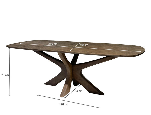 Diningtable Brix Montreaux Brown