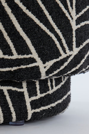 Poef Davonte Black-white