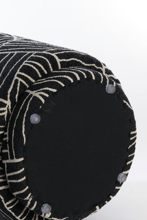 Poef Davonte Black-white