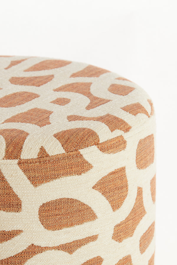 Poef Davonte Terra+cream