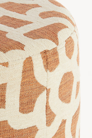 Poef Davonte Terra+cream