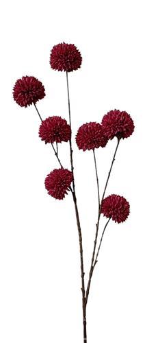 Kunstbloem Pom Pom Burgundy