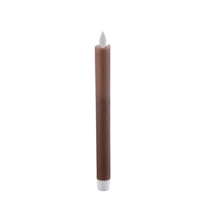 LED Light Diner Candle Rustic Brown