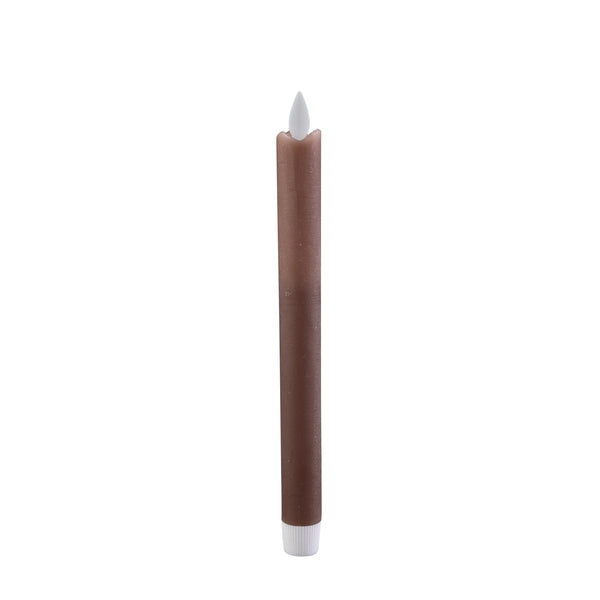 LED Light Diner Candle Rustic Brown