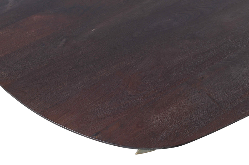 Alore brown gold diningtable oval