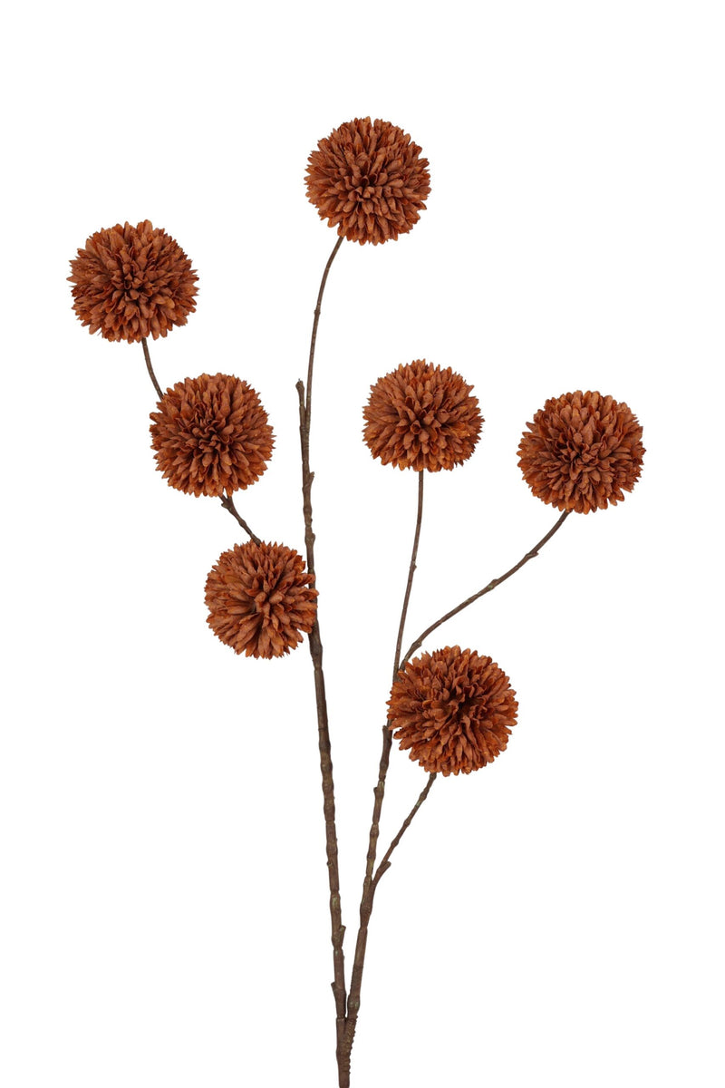 Kunstbloem Pom Pom Light Coffee