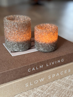 Calm Glow Set | Shop the Look | Solulu Opbergboeken & Luxe Waxinelichthouders