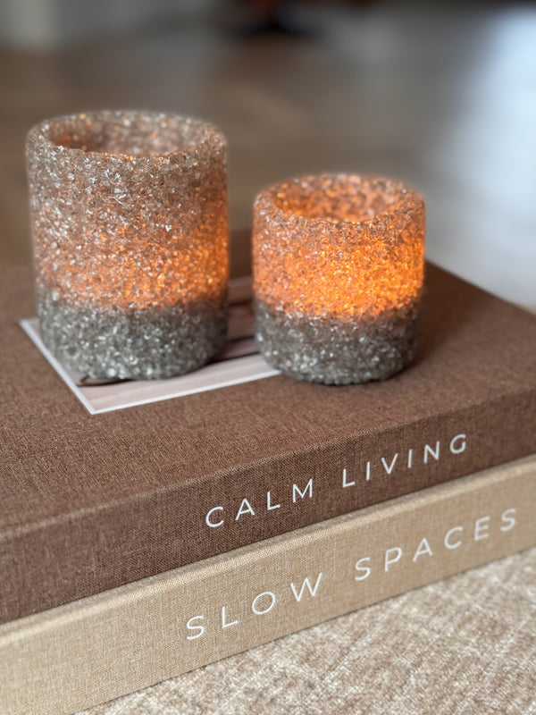 Calm Glow Set | Shop the Look | Solulu Opbergboeken & Luxe Waxinelichthouders