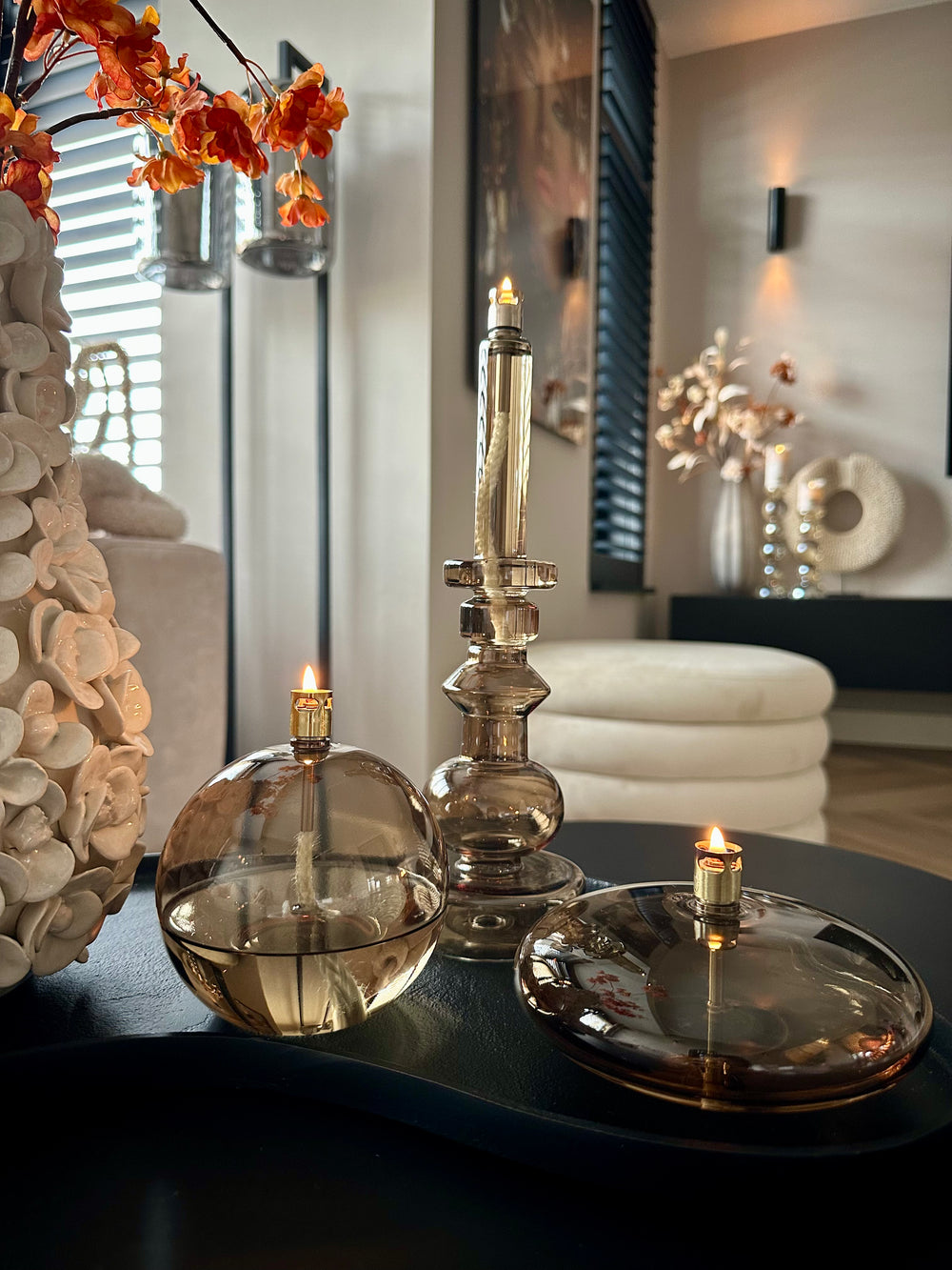 Candleholder Olielampjes Champagne Peri Living