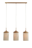 Hanglamp Wood Dania print nat+rope cream Light&Living