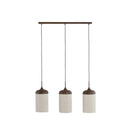 Hanglamp Wood Dania wood print d brown+rope cream Light&Living