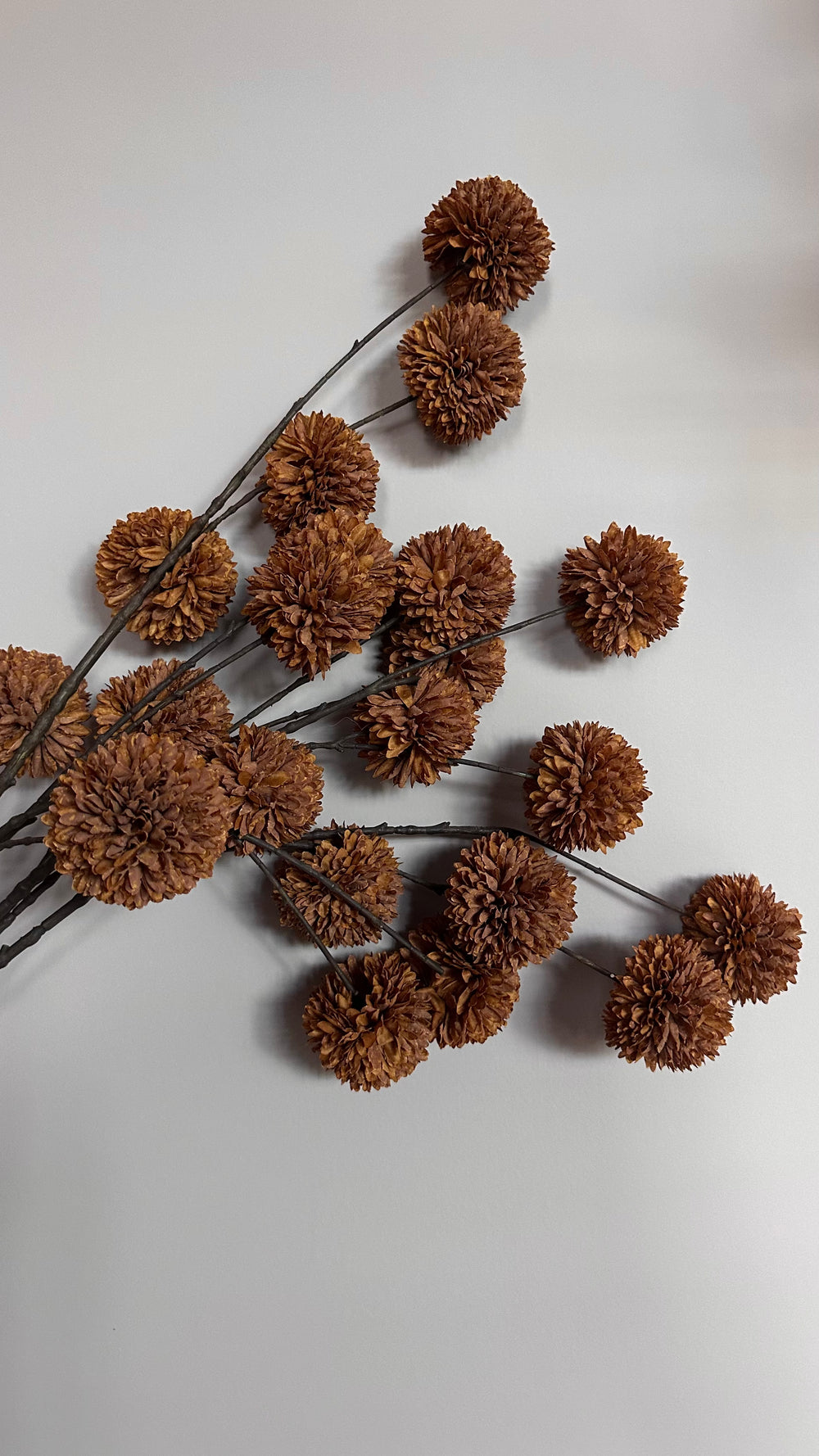 Kunstbloem Pom Pom Light Coffee